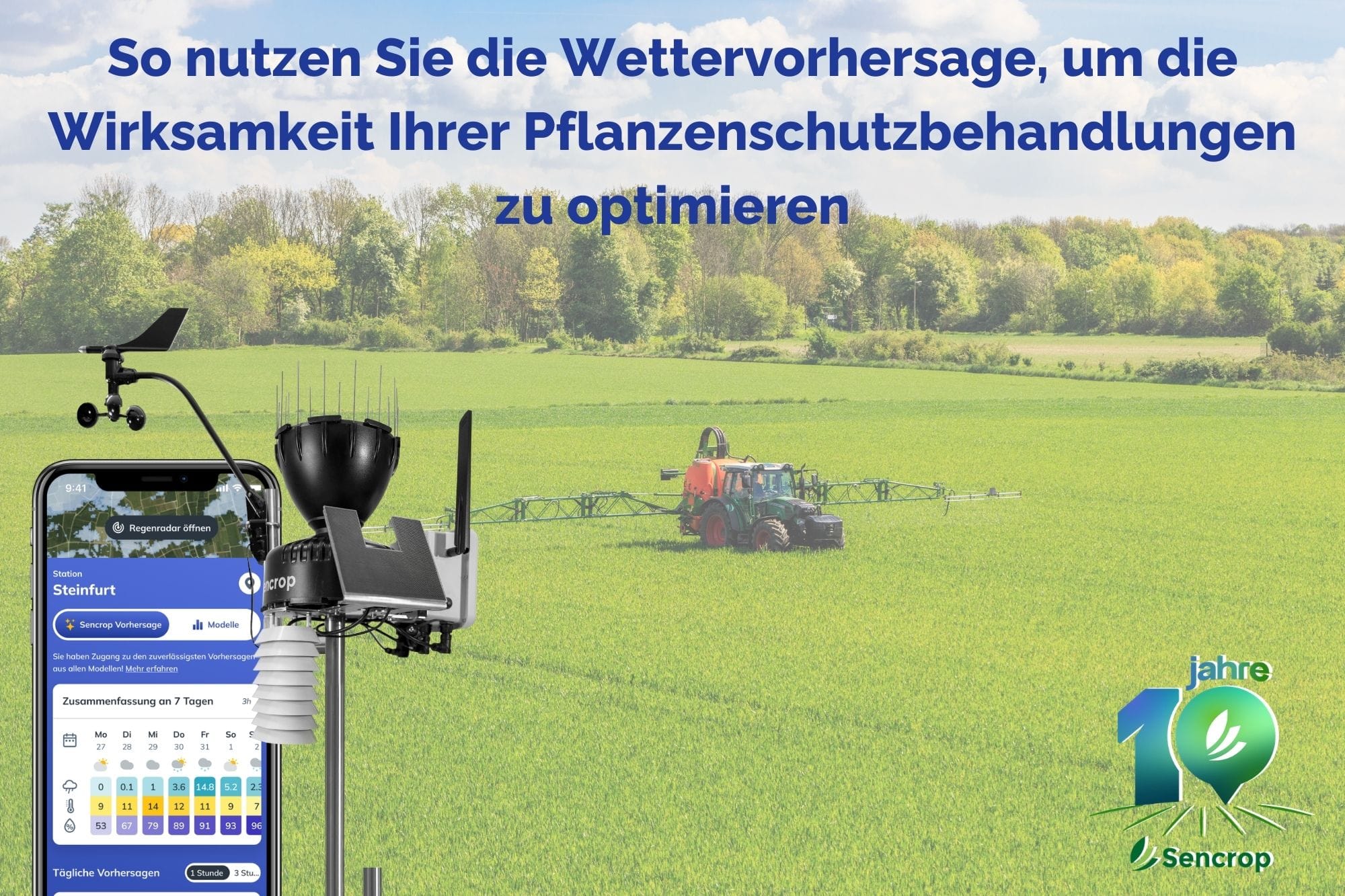 So nutzen Sie die Wettervorhersage, um die Wirksamkeit Ihrer Pflanzenschutzbehandlungen zu optimieren